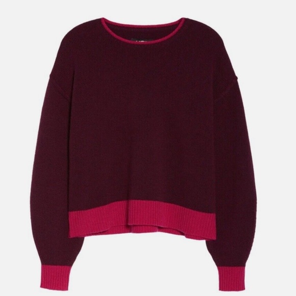 UGG Renata Contrast Trim Cashmere Blend Sweater - Picture 1 of 8
